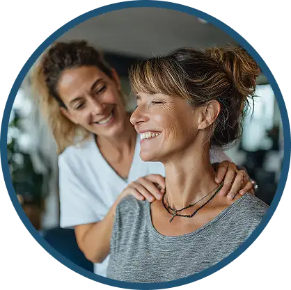 Gaucher disease management girl and mother speaking with doctor